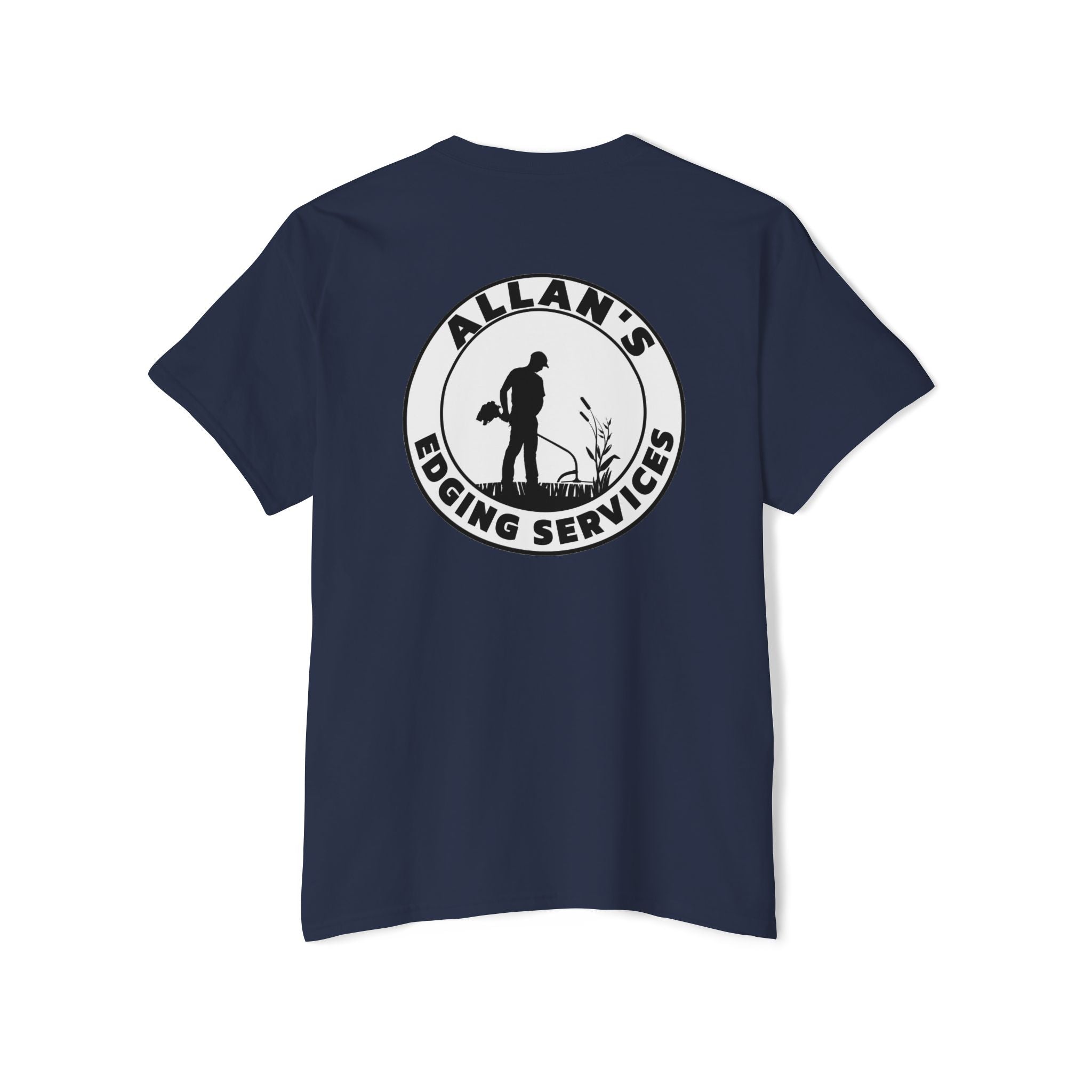 Edging Services Pocket Tee — Allan's Landscaping Logo T-Shirt