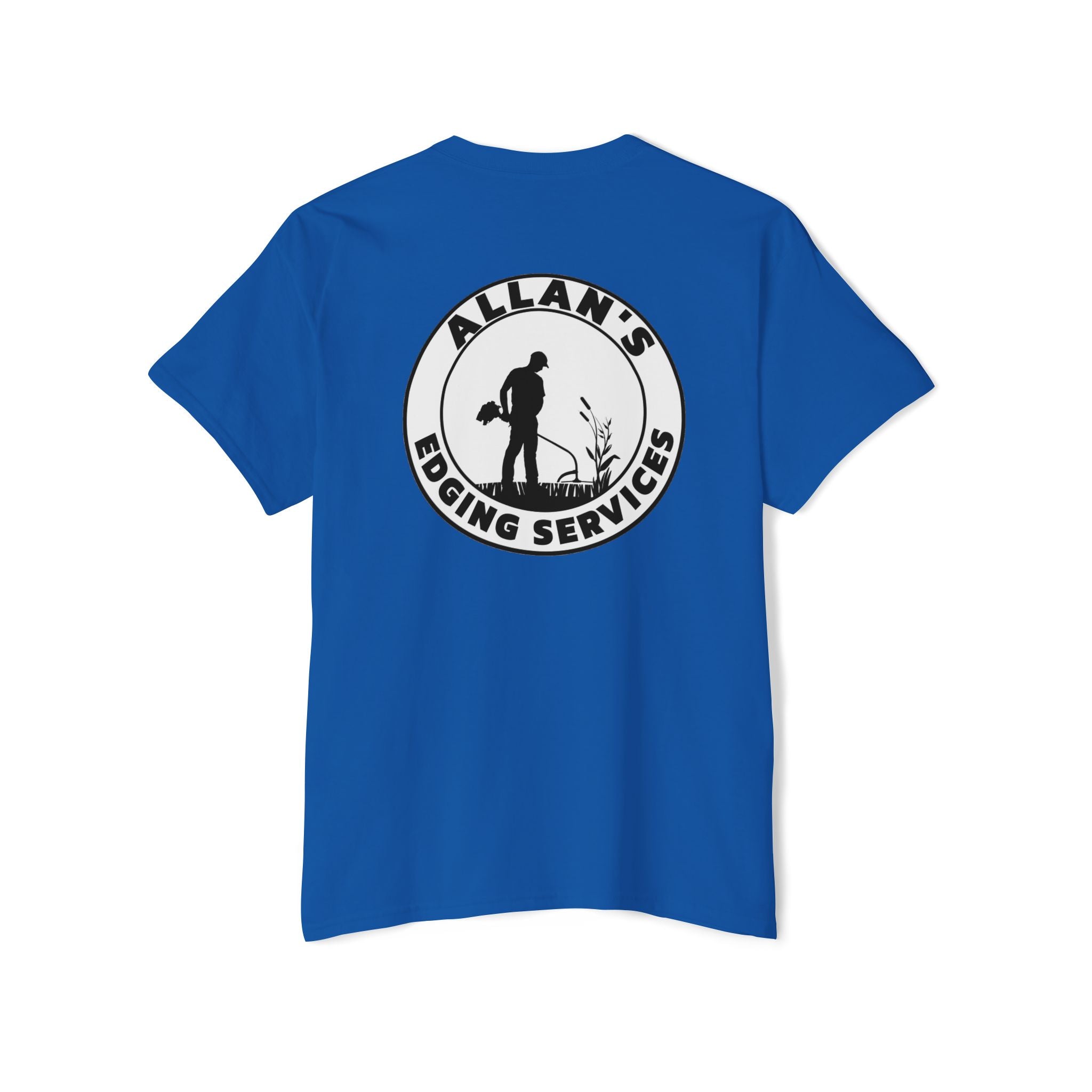 Edging Services Pocket Tee — Allan's Landscaping Logo T-Shirt