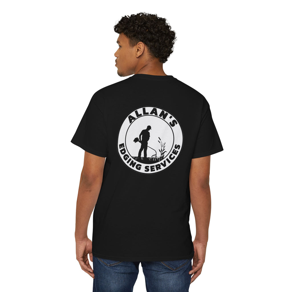 Edging Services Pocket Tee — Allan's Landscaping Logo T-Shirt