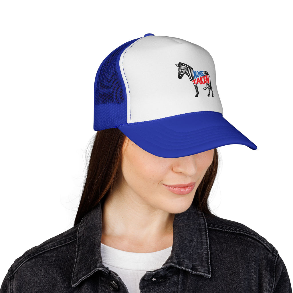 None Taken Full Zebra Trucker Cap