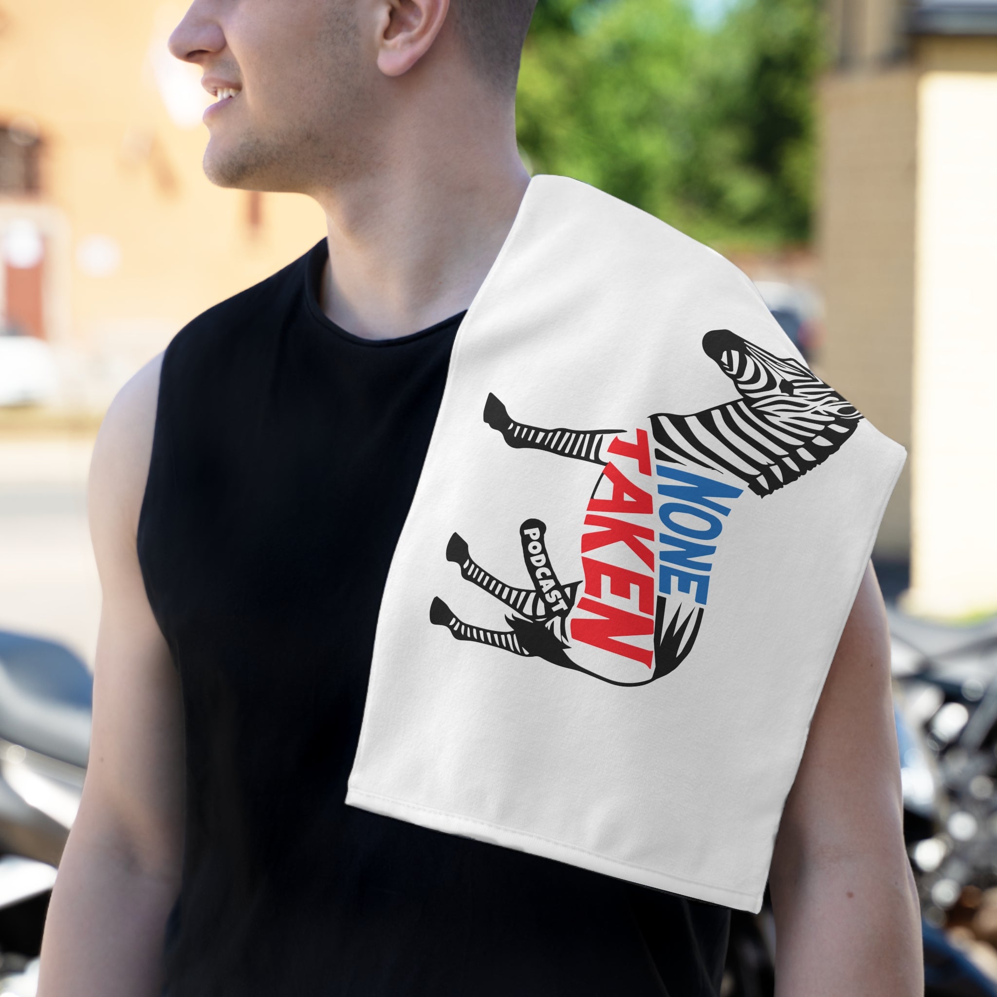 CUM TOWEL — 'None Taken' Zebra Towel (11x18)