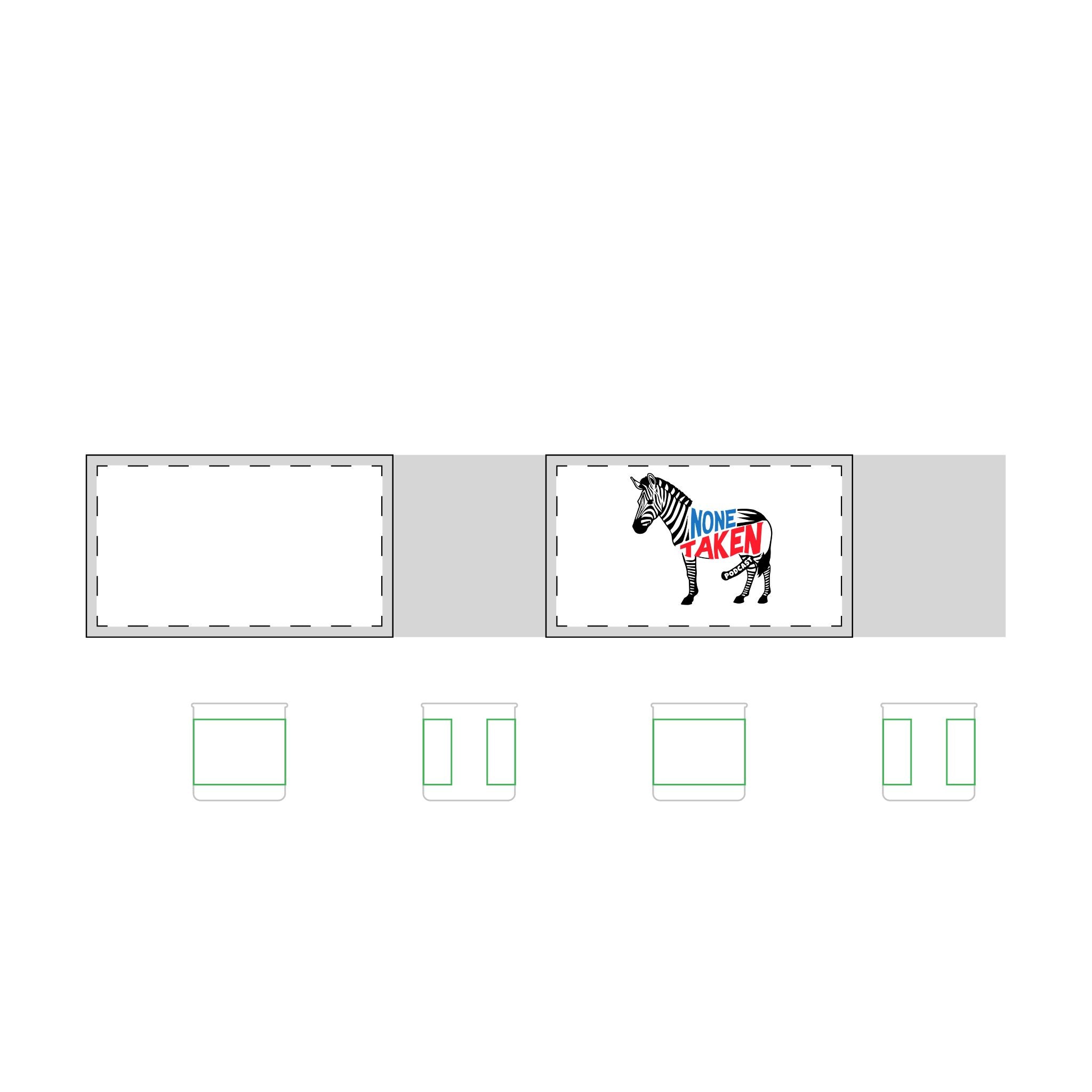 Engraved 10oz Rocks Glass — Patriotic Zebra "One Nation" Design