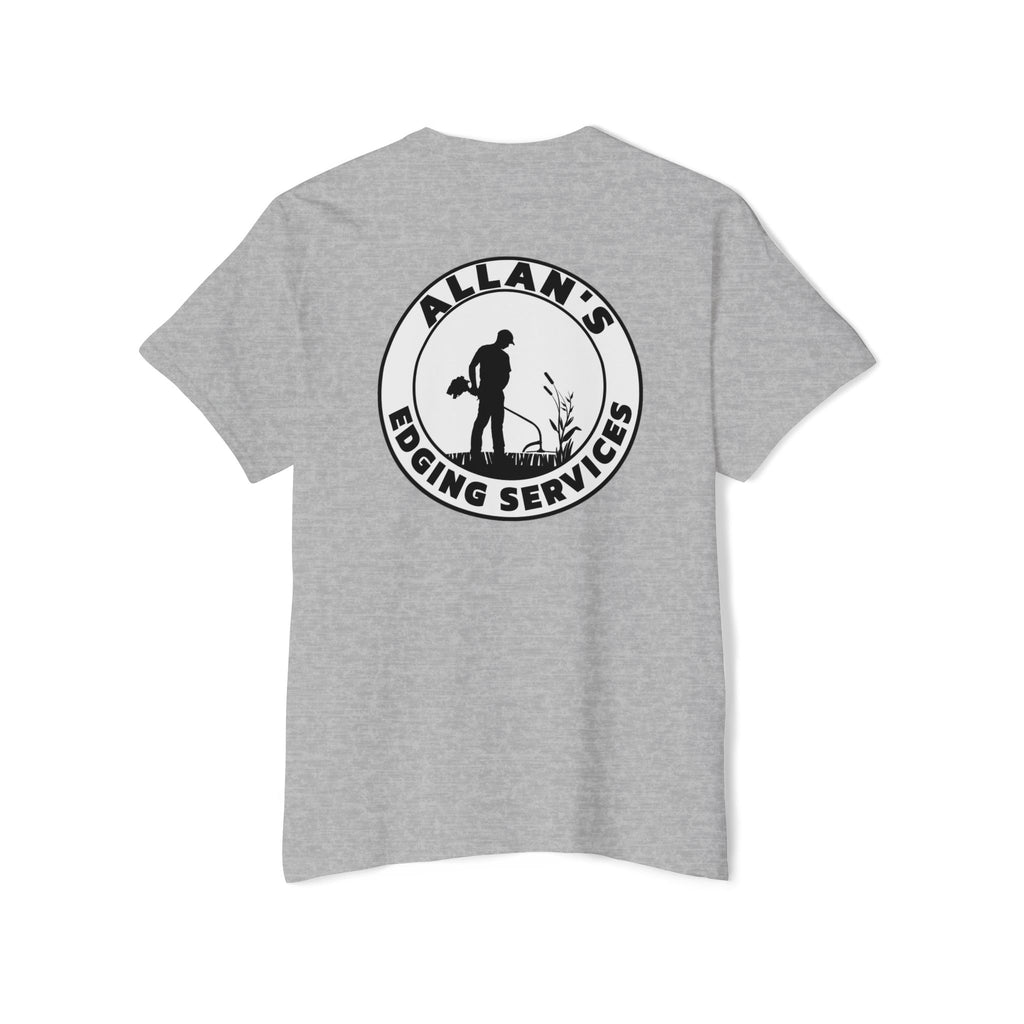 Edging Services Pocket Tee — Allan's Landscaping Logo T-Shirt