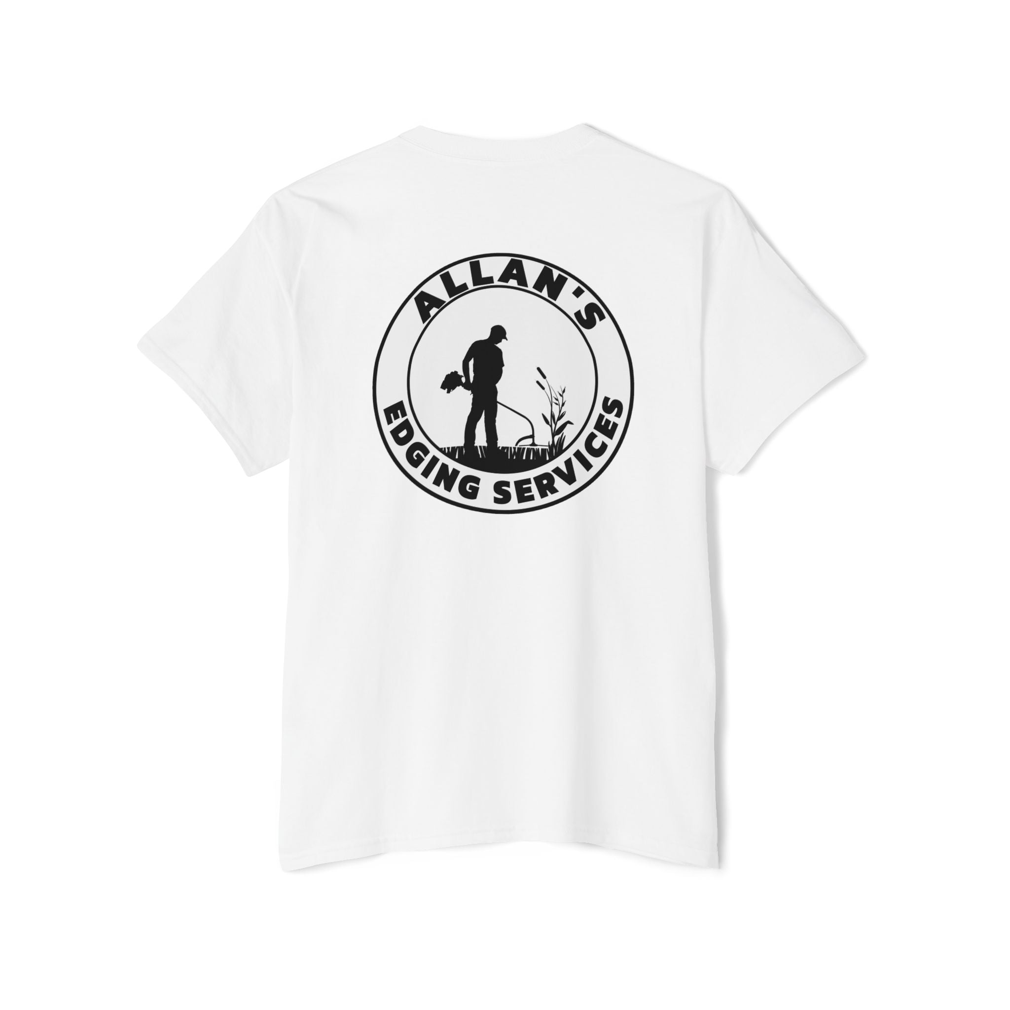 Edging Services Pocket Tee — Allan's Landscaping Logo T-Shirt