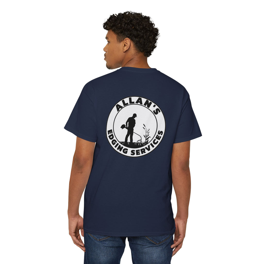 Edging Services Pocket Tee — Allan's Landscaping Logo T-Shirt