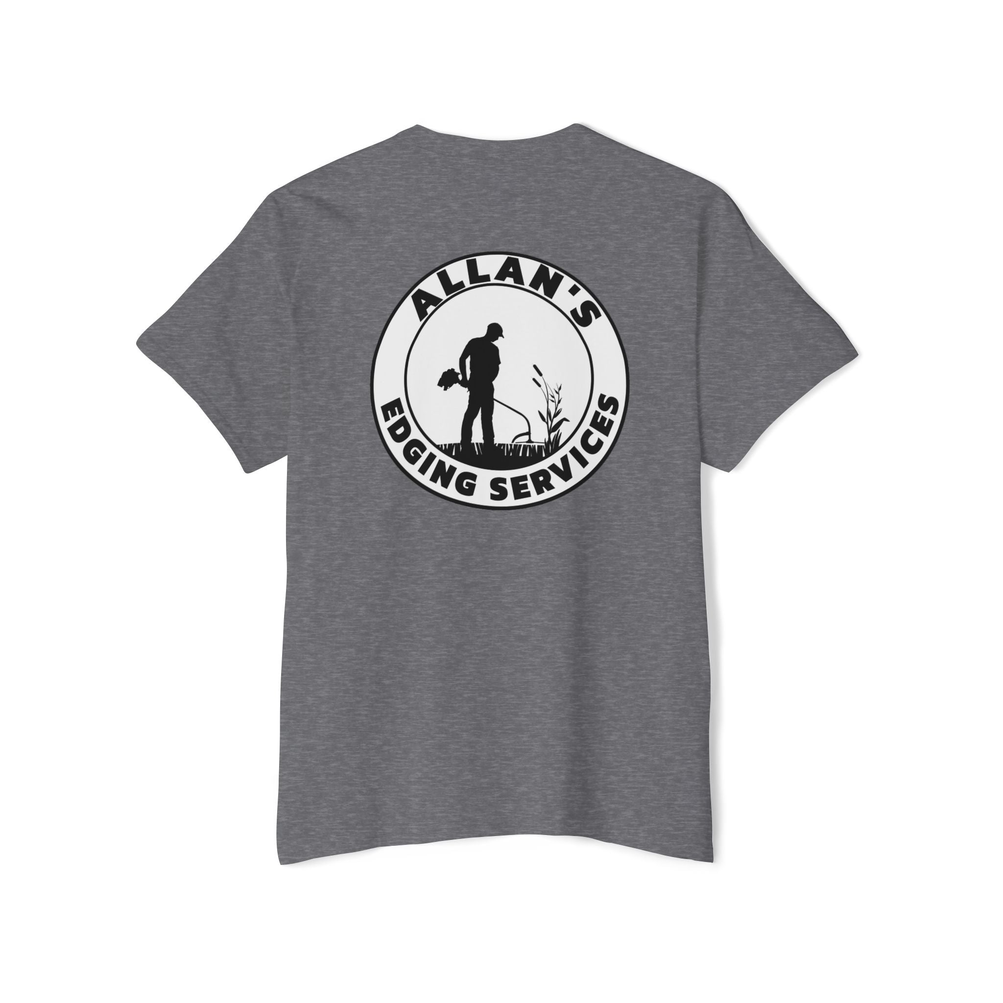 Edging Services Pocket Tee — Allan's Landscaping Logo T-Shirt