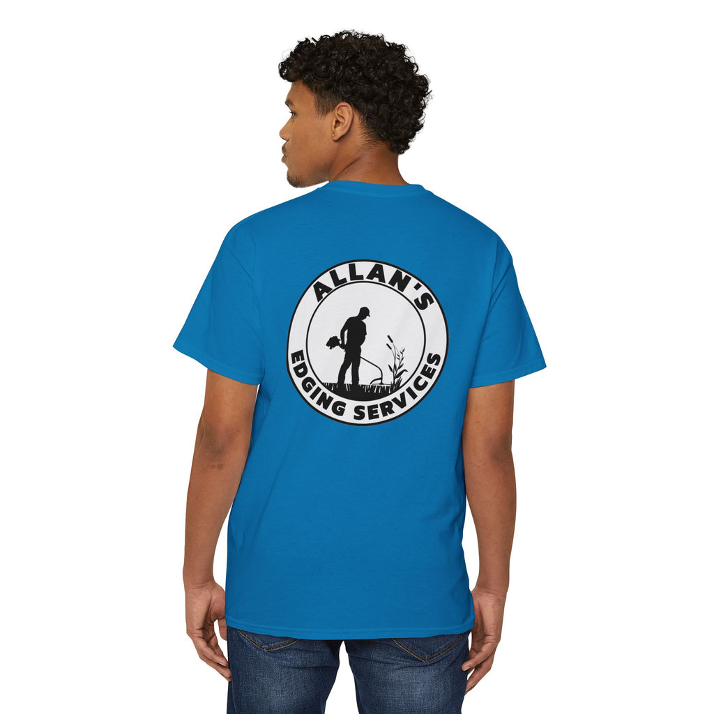 Edging Services Pocket Tee — Allan's Landscaping Logo T-Shirt