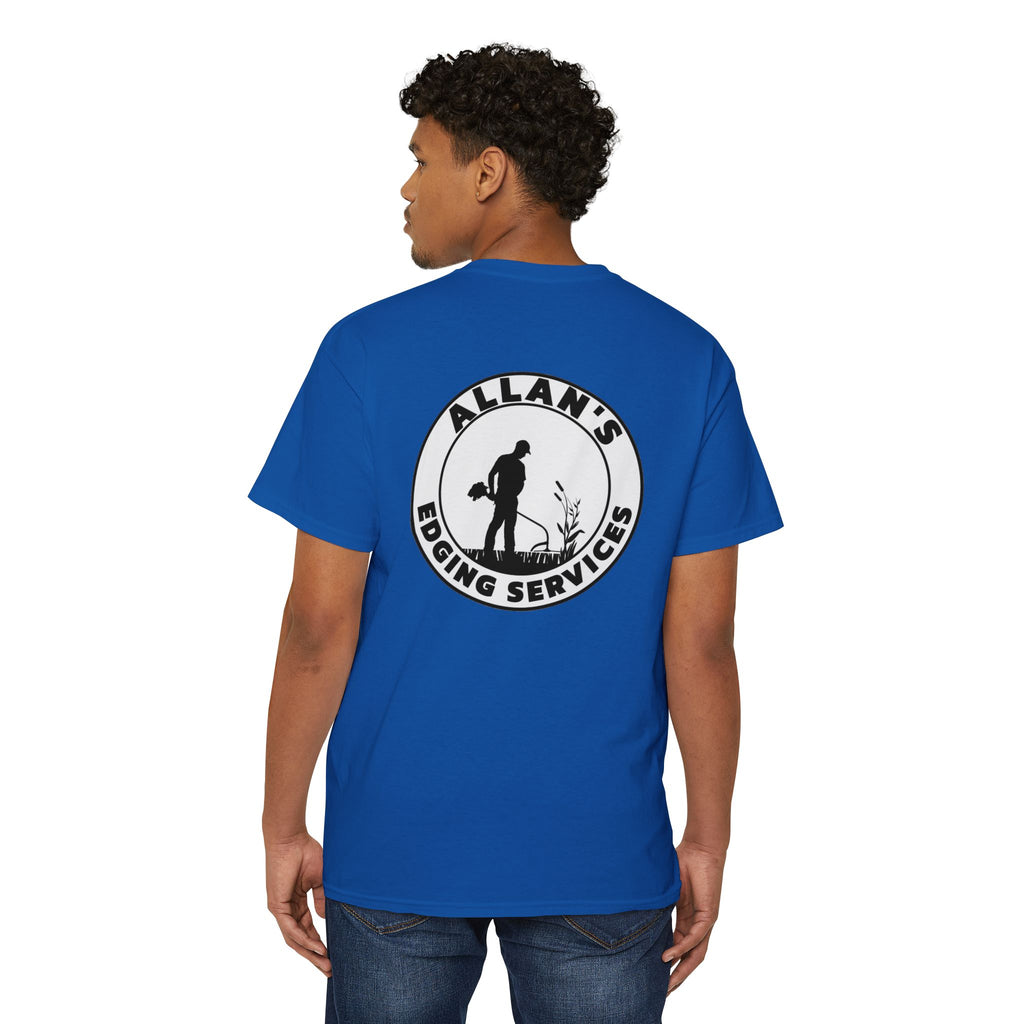 Edging Services Pocket Tee — Allan's Landscaping Logo T-Shirt