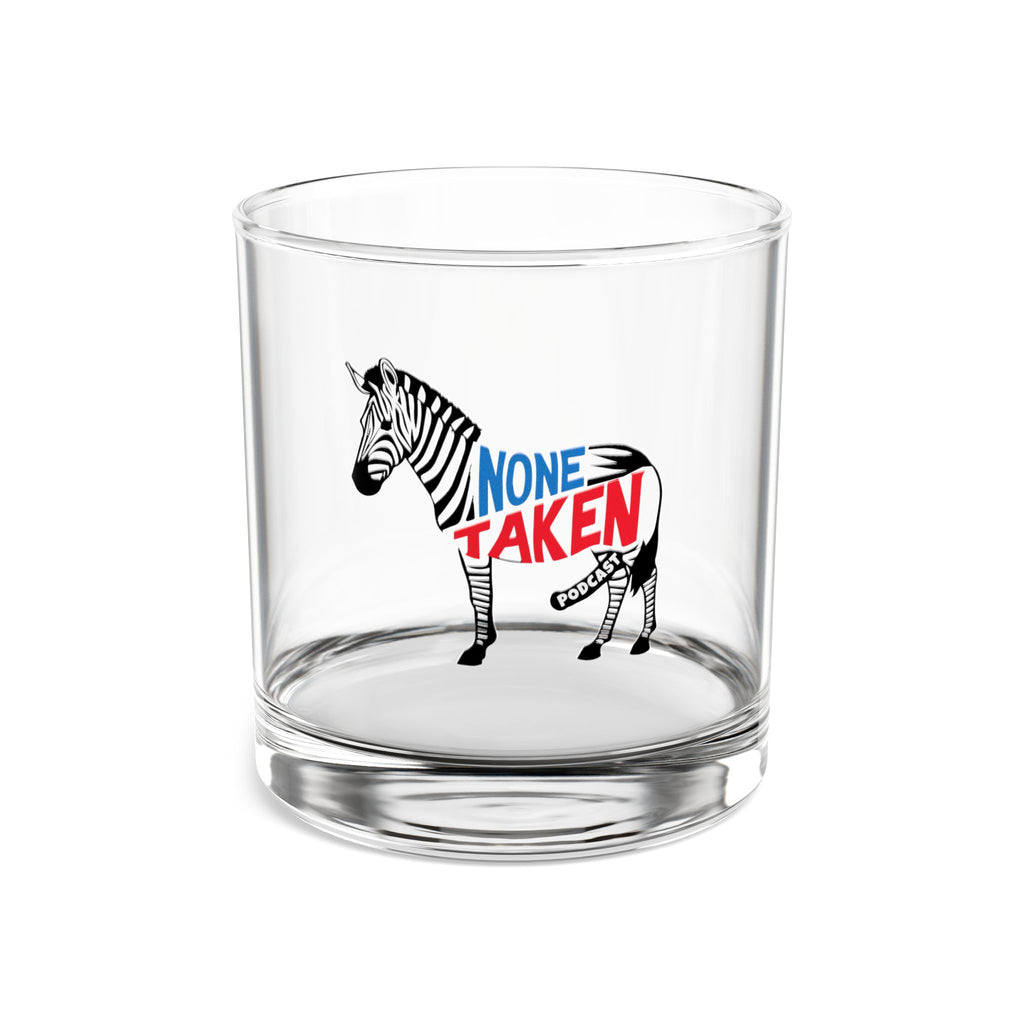 Zebra 'None Taken' 10oz Rocks Glass