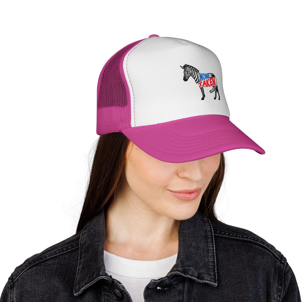 None Taken Full Zebra Trucker Cap
