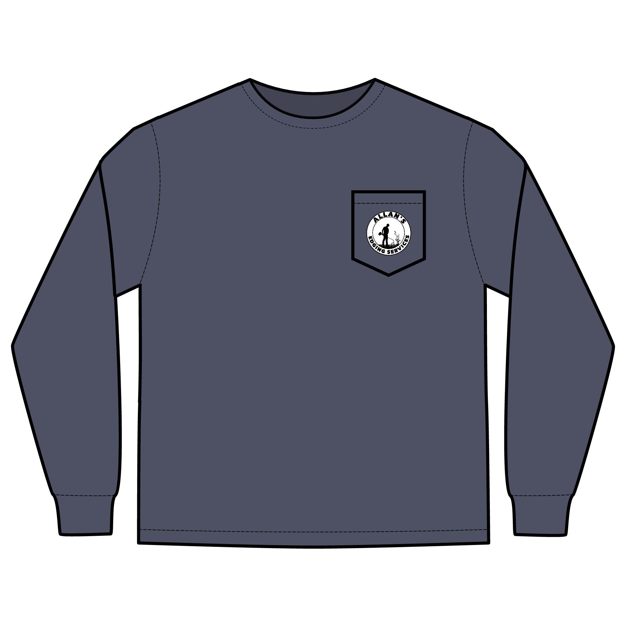 Allan's Edging Services Long Sleeve Pocket Tee