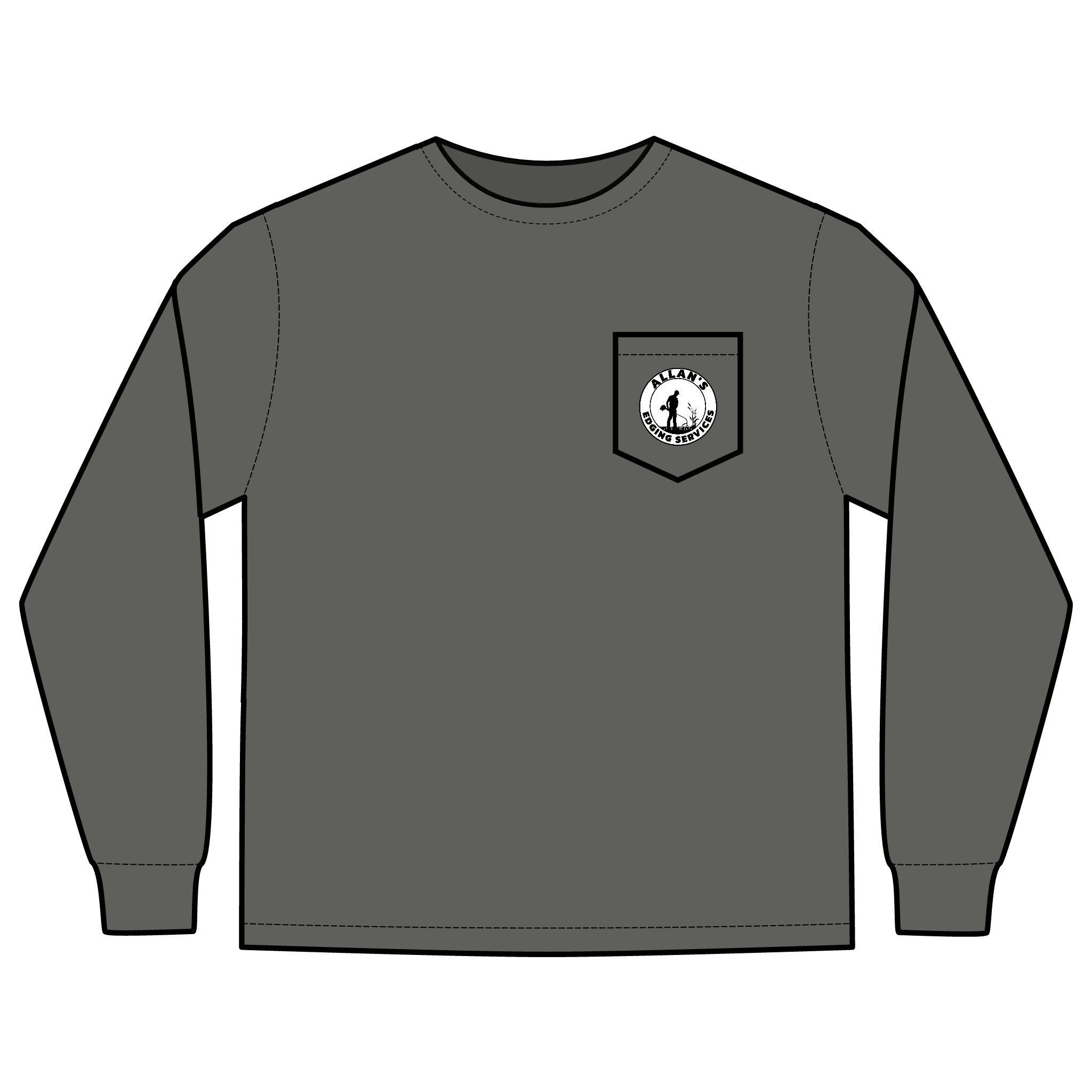 Allan's Edging Services Long Sleeve Pocket Tee