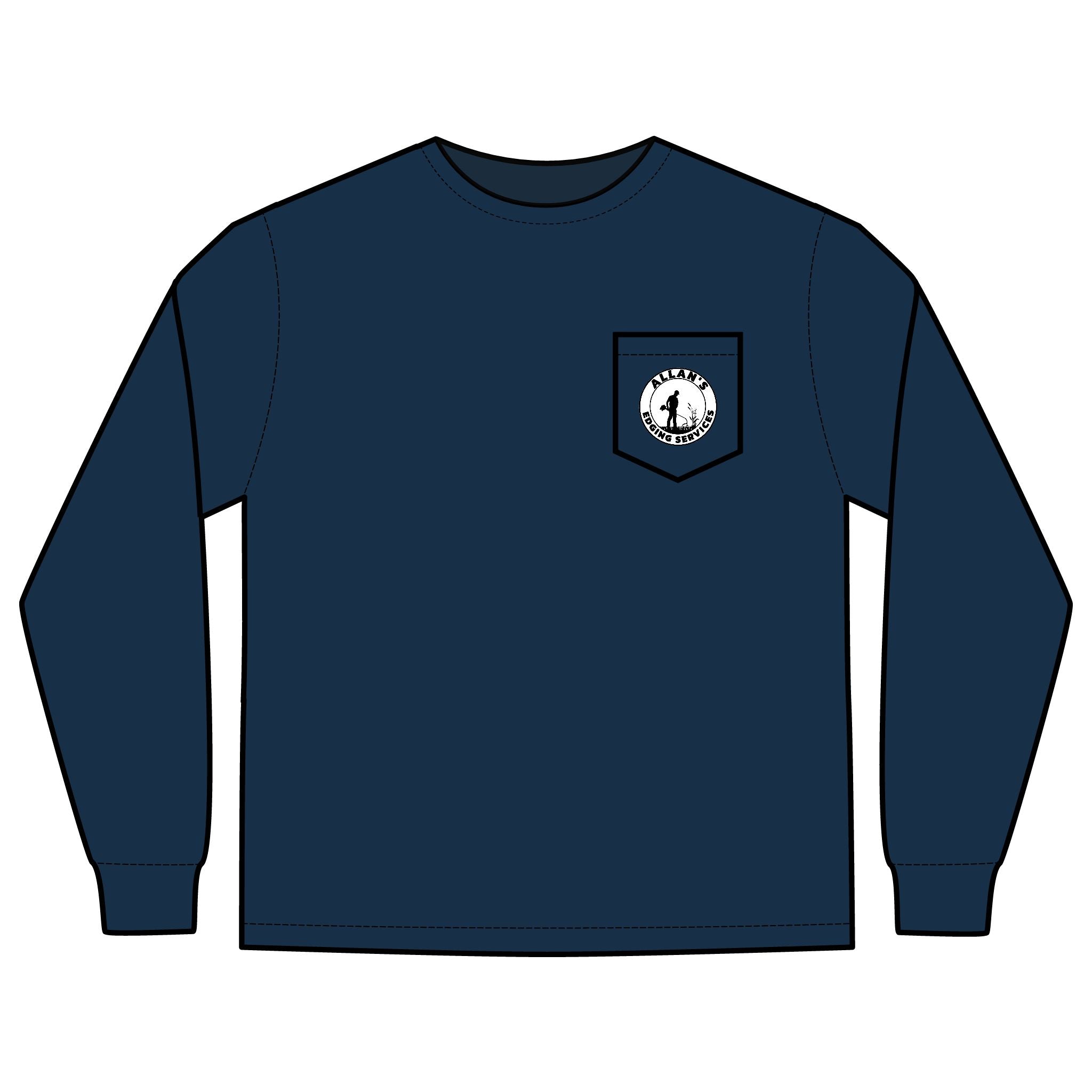 Allan's Edging Services Long Sleeve Pocket Tee