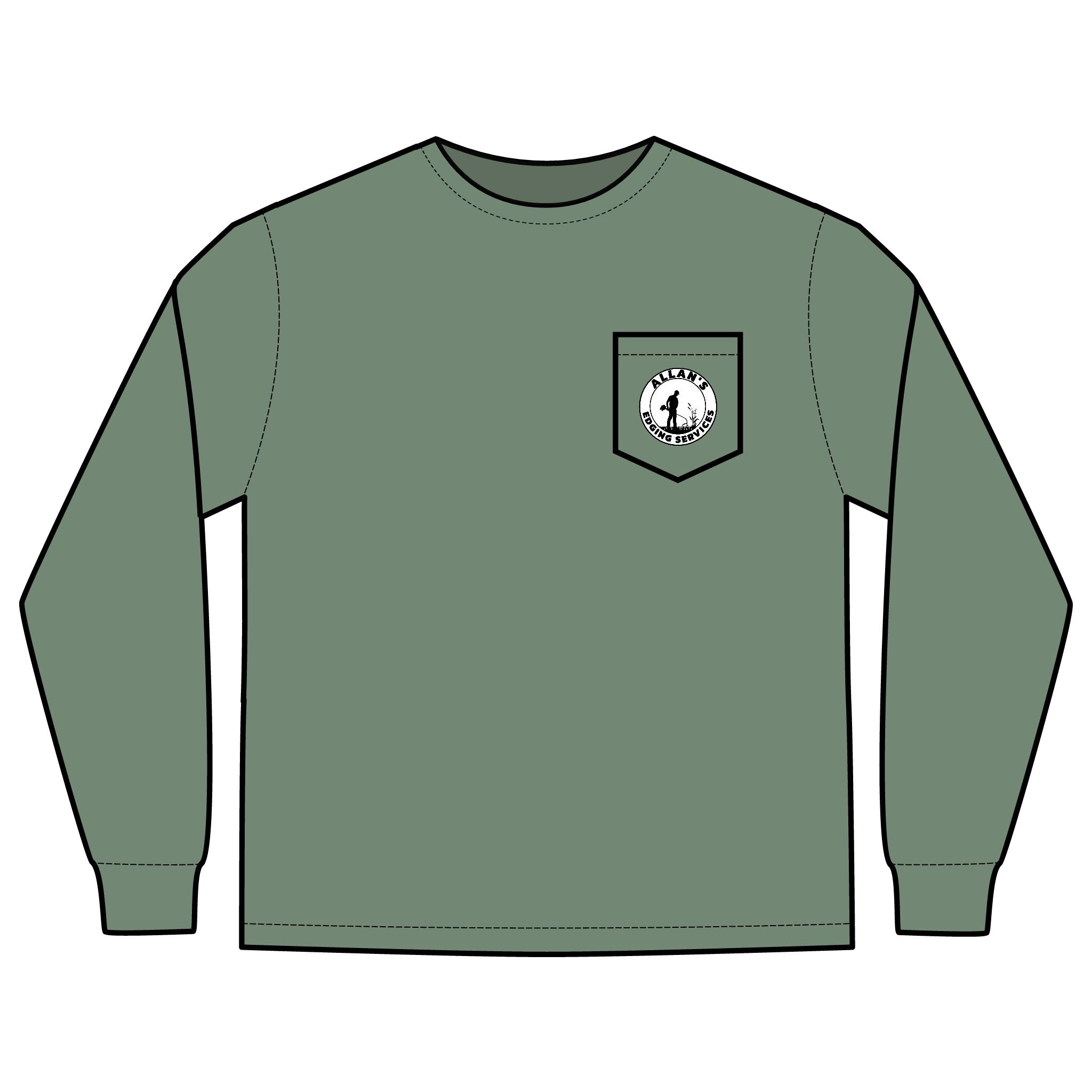 Allan's Edging Services Long Sleeve Pocket Tee