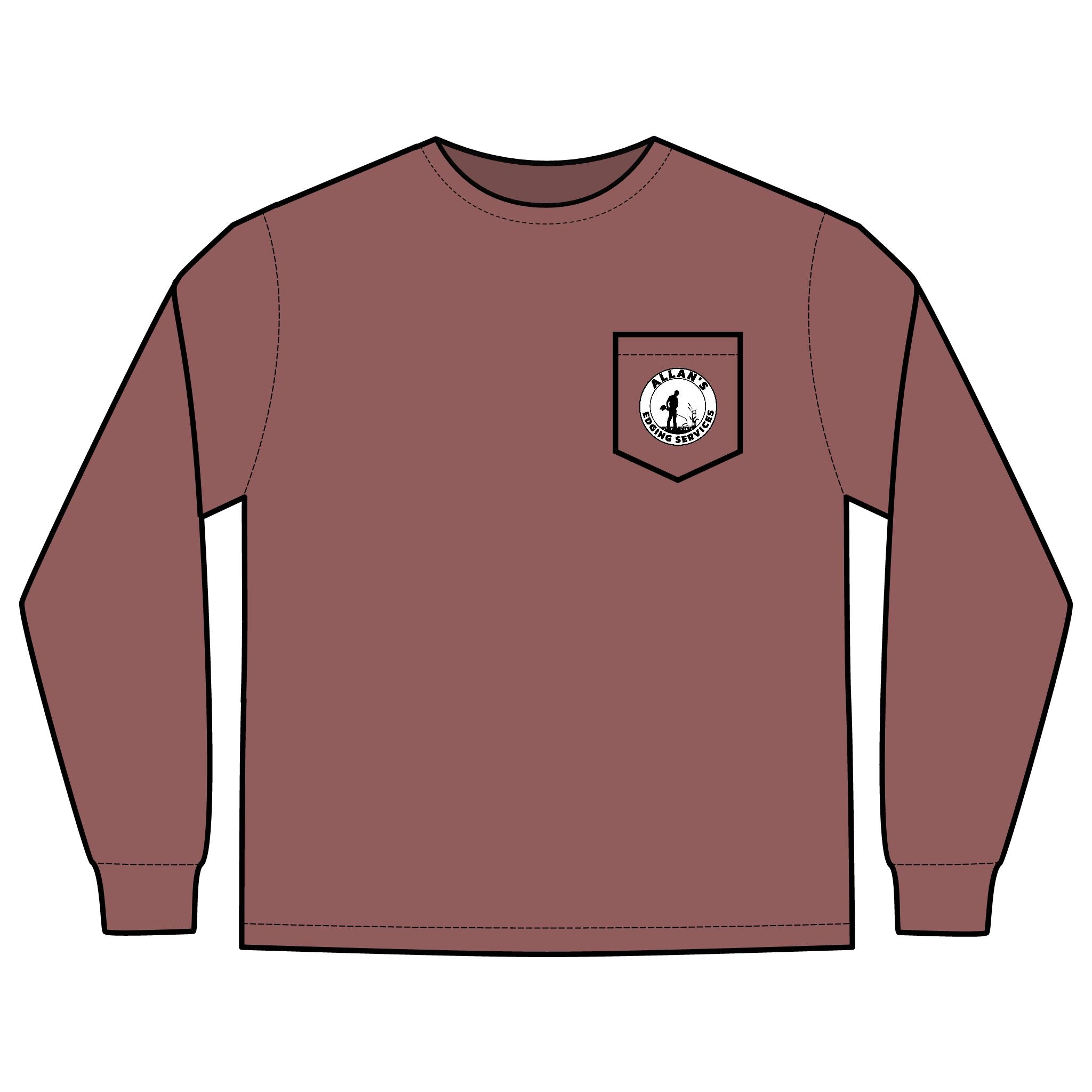 Allan's Edging Services Long Sleeve Pocket Tee