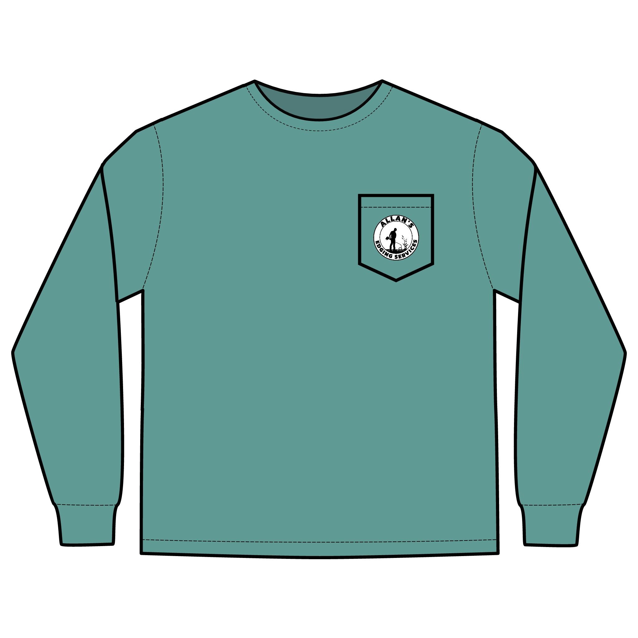 Allan's Edging Services Long Sleeve Pocket Tee