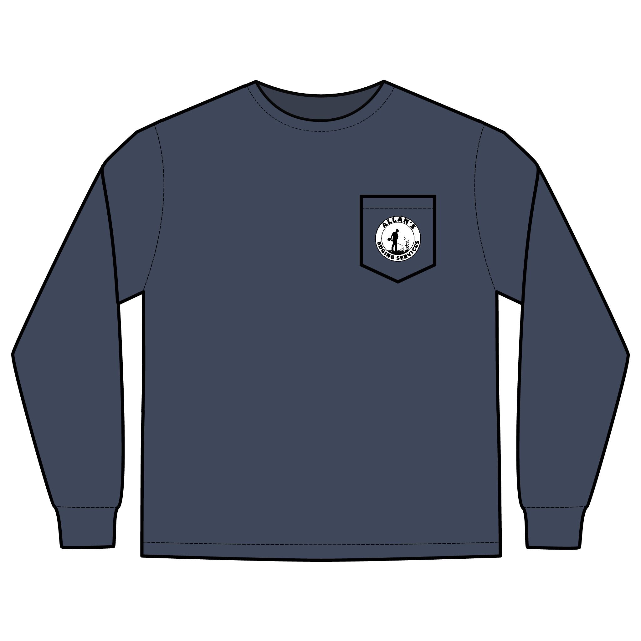 Allan's Edging Services Long Sleeve Pocket Tee