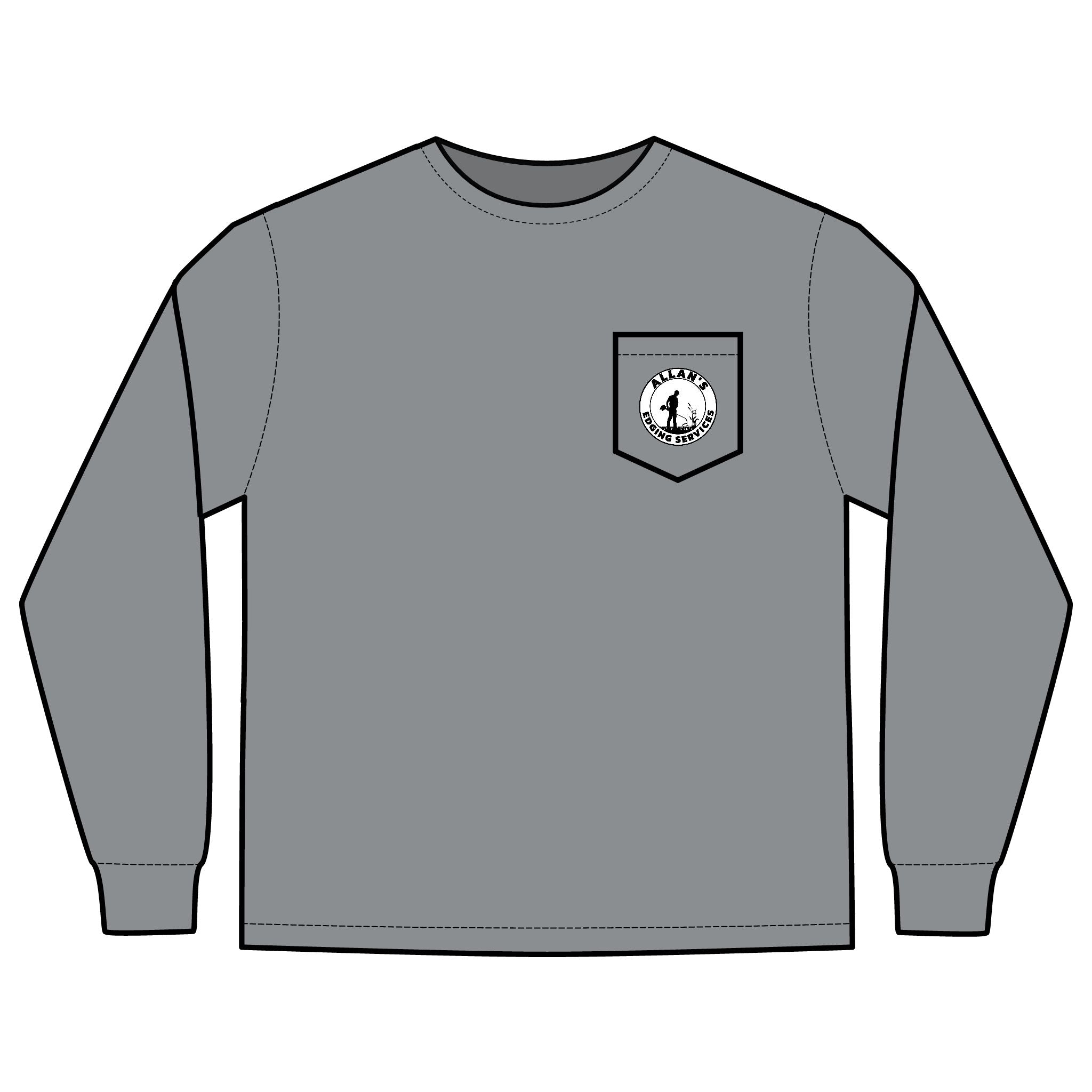 Allan's Edging Services Long Sleeve Pocket Tee
