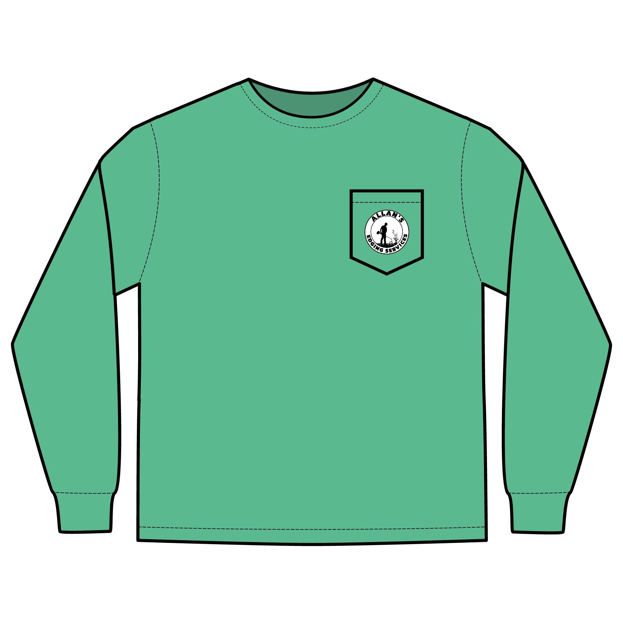Allan's Edging Services Long Sleeve Pocket Tee