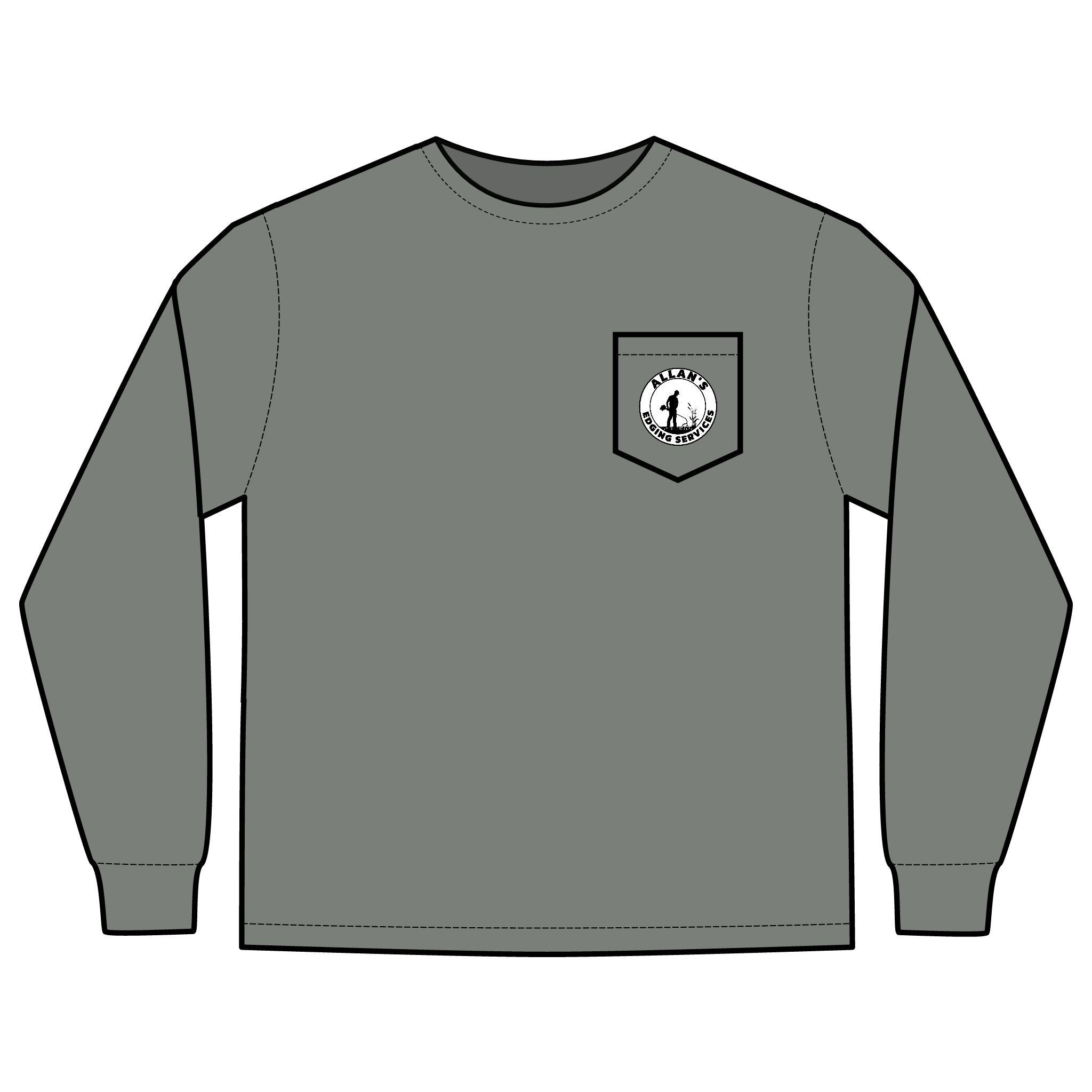 Allan's Edging Services Long Sleeve Pocket Tee