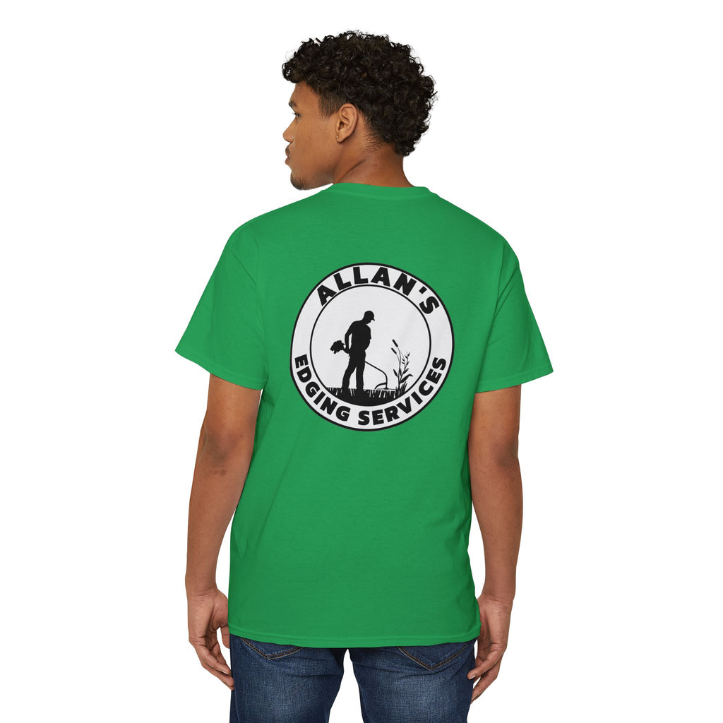 Edging Services Pocket Tee — Allan's Landscaping Logo T-Shirt