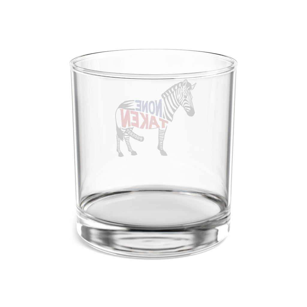 Zebra 'None Taken' 10oz Rocks Glass