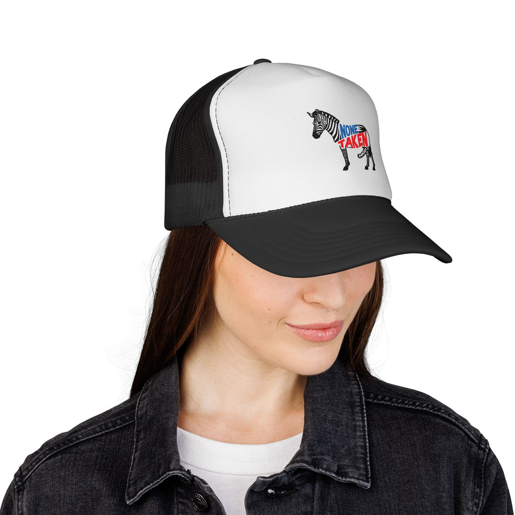 None Taken Full Zebra Trucker Cap