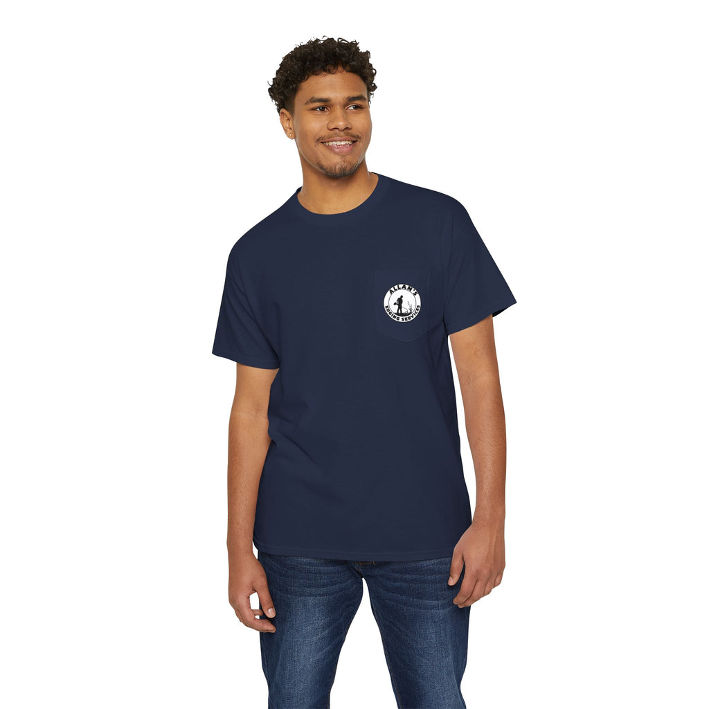 Edging Services Pocket Tee — Allan's Landscaping Logo T-Shirt