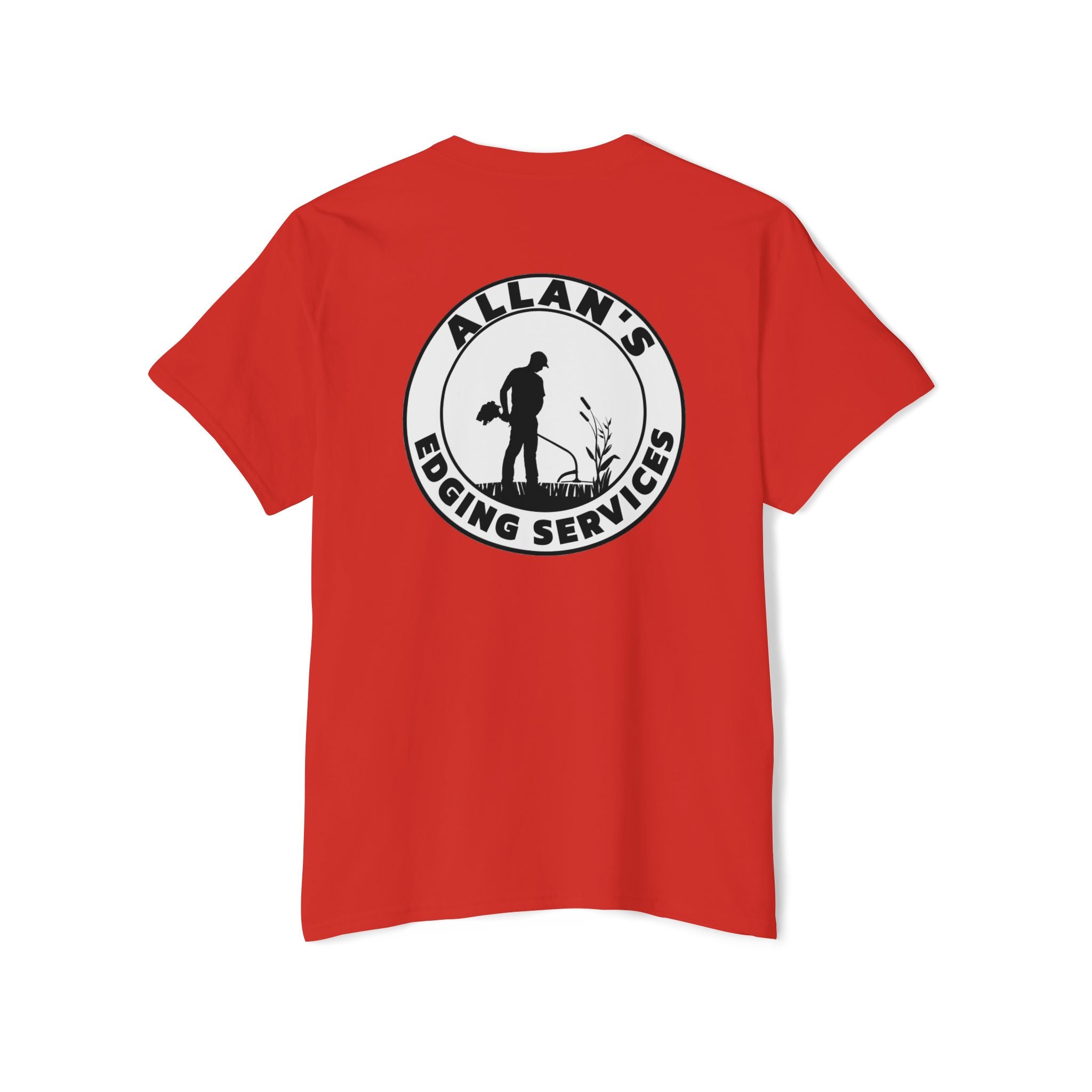 Edging Services Pocket Tee — Allan's Landscaping Logo T-Shirt